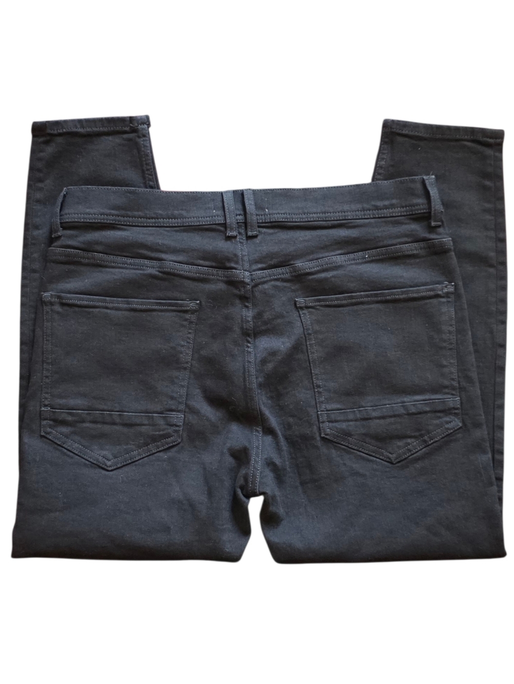 Zara Man Size 36 Black Denim Jeans with Silver Button Classic Style - Picture 5 of 9